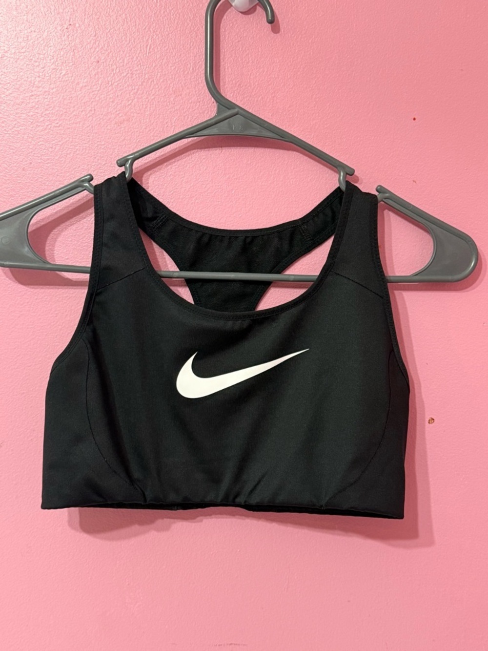 Nike Womens Swoosh Dri Fit Sports Bra Black Size Medium